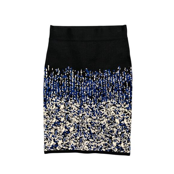 BCBGMaxazria Skirt Womens S Small Pavel Jacquard Knit Bandage Pencil Stretch - Picture 1 of 10